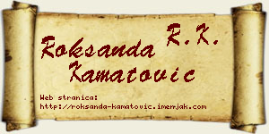Roksanda Kamatović vizit kartica
